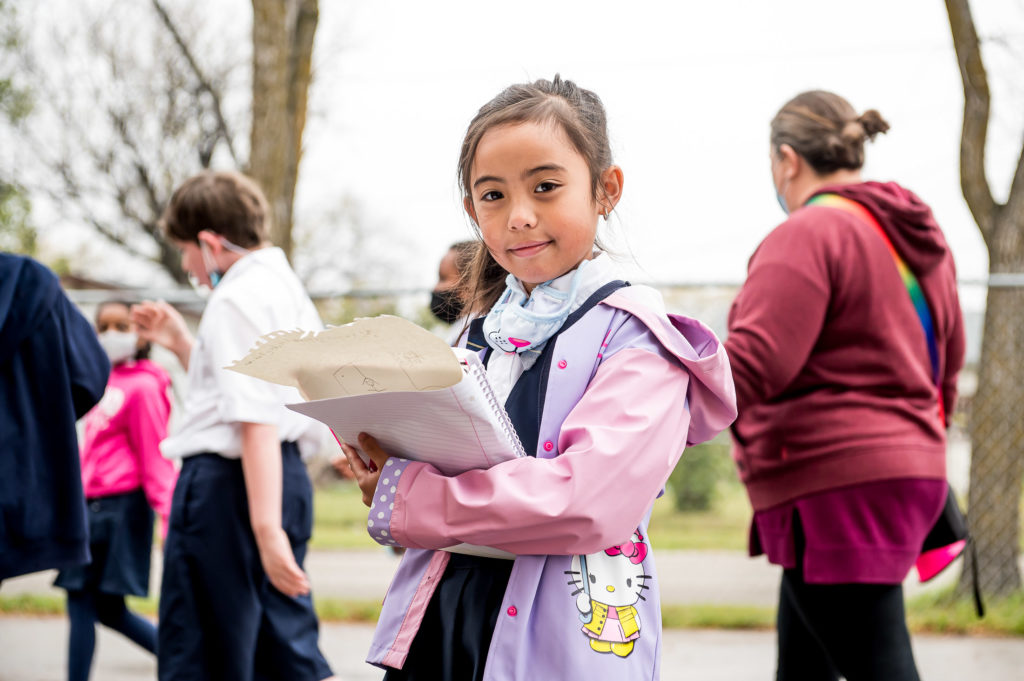 SCCS students outside